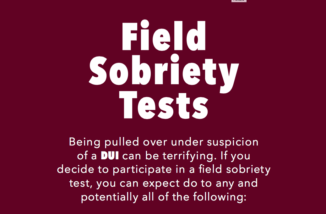Field Sobriety Test